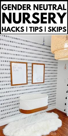 a white bed sitting on top of a wooden floor next to a wall covered in pictures