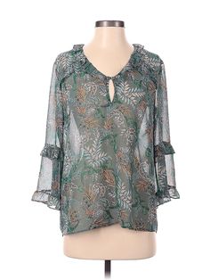 Daniel Rainn 3/4 Sleeve Blouse Size: Small Tops - used. 100% POLYESTER | Daniel Rainn 3/4 Sleeve Blouse: Teal Tops - Size Small Teal Top, Small Tops, Sleeve Blouse, Women Handbags, Long Sleeve Blouse, Womens Tops, Handbags, Long Sleeve, Green