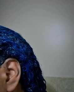 Blue Hair Black Women Natural, Blue 4c Hair, Blue Hair Dye Ideas, Blue Baddie Aesthetic, Dark Blue Hair Dye, Blue Natural Hair, Adore Hair Dye, Blue And Purple Hair, Blue Hair Dye