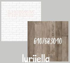 a white brick wall and wooden floor with the words uriellla in spanish on it