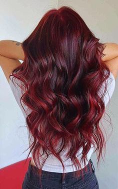 Cherry Red Hair Colors That Will Turn Heads Red Highlight Hair Color, Red Hair With Red Highlights, Dark Cherry Red Hair With Highlights, Dark Red Hair With Highlights, Dark Cherry Hair Color, Cherry Red Hair Color, Light Red Hair Color, Dark Cherry Hair, Red Hair Colors