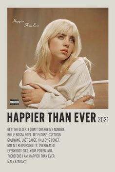 a woman with blonde hair is posing for the cover of harper than ever magazine