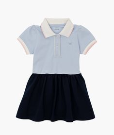 Our Polo Dress is the epitome of timeless elegance, designed with a classy ruffled collar and a classic twirl-friendly skirt. This versatile ensemble transitions seamlessly from the classroom to celebrations, making it a perfect staple for any occasion. Paired with our Lace Socks, your little one will look polished and poised, whether at kindergarten or at a party. Isn't this just the quintessential dress for making every day a little more special? • Ruffled collar • Timeless style FABRIC & CARE Wonyoung Closet, Look Polished, Lace Socks, Fame Dr, Ruffled Collar, Polo Dress, Future Kids, Branding Inspiration, Baby Clothing