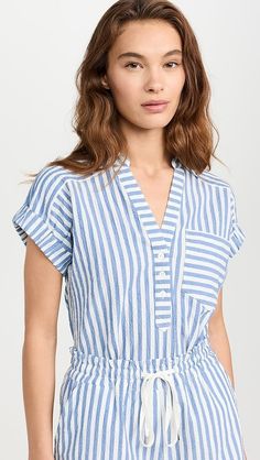 Veronica Beard Jean Almera Button Down Top | Shopbop Spring Seersucker Tops, Casual Seersucker Collared Tops, Striped Short Sleeve Tops For Daywear, Seersucker Short Sleeve Tops For Summer, Casual Collared Seersucker Tops, Striped Seersucker Tops For Summer, Relaxed Fit Seersucker Tops For Summer, Summer Seersucker Tops With Relaxed Fit, Casual Seersucker Tops With Relaxed Fit