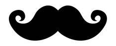 a black and white silhouette of a moustache