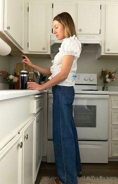 How TZR’s Kate Marin Champions Sustainability In Style & Beyond Double Denim Looks, Chic Cardigan, Spring Staples, Fall Staples, Knit Sweaters, Cycling Fashion, Loose Jeans, Everyday Dresses, Boho Blouses