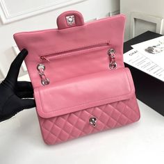 Description CC Large Classic Handbag Silver Hardware Pink For Women, Women’s Handbags, Shoulder Bags 11.8in/30cm Rep 1:1 Size: 19.5 × 30 × 10 cm/ 7.7 × 11.8 × 3.9 inches (Length x height x width) The Jumbo Classic Bag the main difference is the small interior space. When choosing the Jumbo size, consider whether the compartments are big enough to help you carry your daily essentials. For some fashionista’s, there is a second reason why they choose the Small Classic Bag. It can be due to the heig High-end Double Flap Shopping Bags, High-end Double Flap Shoulder Bag For Shopping, Designer Double Flap Bags For Everyday Use, Designer Double Flap Bag For Daily Use, Shopping Bag With Removable Pouch And Double Flap, Double Flap Shoulder Bag With Dust Bag For Travel, Travel Double Flap Shoulder Bag With Dust Bag, Leather Double Flap Bags For Shopping, Chic Double Flap Bags For Daily Use