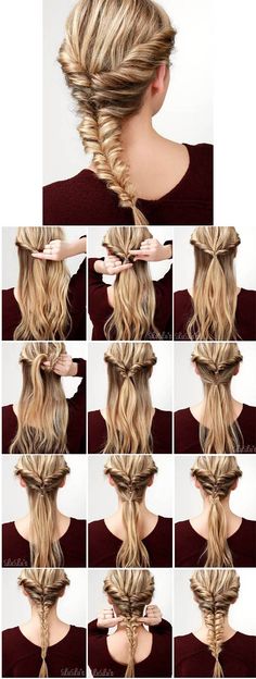 peinado-con-trenza-estilo-cuerda2 Short Braids, Penteado Cabelo Curto, Easy Braids, Cornrow, Braids For Short Hair, Braid Styles, Hair Updos, Step By Step Instructions, Hair Hacks