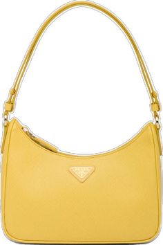 Classic Saffiano Leather Bag With Logo Hardware, Luxury Yellow Bags With Zipper Closure, Luxury Yellow Bag With Zipper Closure, Luxury Yellow Shoulder Bag With Zipper Closure, Prada Re Edition, Chanel 2, Demi Fine Jewelry, Iconic Bags, Summer Beach Wear