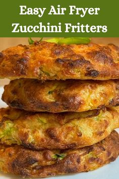 Zucchini and Squash Fritters Zucchini Breakfast Recipes, Air Fryer Zucchini And Squash, Yellow Squash Fritters, Air Fryer Zucchini Fritters, Easy Zucchini Fritters, Waffles Oatmeal, Zucchini Breakfast, Zucchini And Yellow Squash