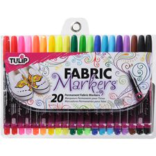 the tulip marker markers are set in a plastic case with different colors and shapes