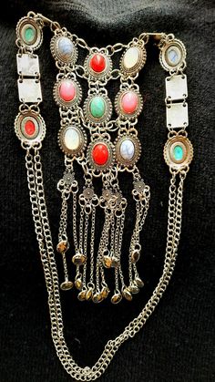 Tribal Vintage Retro Rhinestone Silver Gold Turquoise Long Boho Bohemian Statement Ethnic Tribal Necklace for Women Hand Crafted Beautiful intricate detail Gift Boxed Ideal present or treat yourself Multi coloured Gems Moroccan Ethnic Style Crafts Beautiful, Colored Gems, Coral Turquoise, Ethnic Style, Ethnic Fashion, Boho Bohemian, Pendant Necklaces, Favorite Jewelry, Womens Necklaces