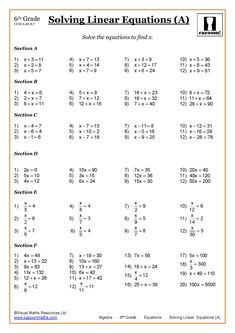 the worksheet for solve linears and graphing in two different ways, including