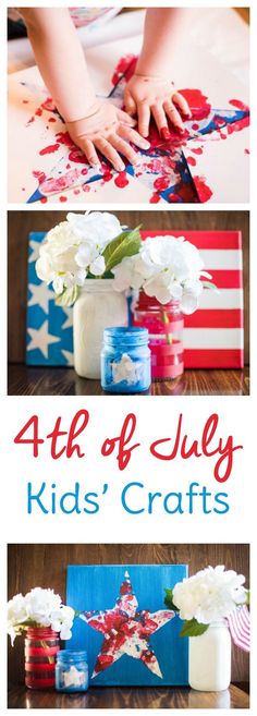 the fourth of july kids'crafts are fun and easy to make with paper flowers