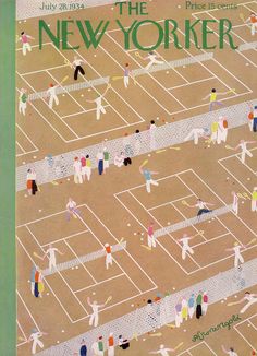 the new yorker magazine cover shows people playing tennis