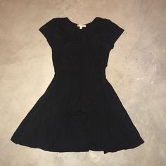 Nwot. Black Tshirt Dress, Size Small Casual Black Mini Dress With Short Sleeves, Black Short Sleeve Mini Dress Casual, Casual Black Stretch Dress, Black Stretch Casual Dress, Casual Black Crew Neck Dress, Casual Black A-line Mini Dress, Black Cotton Mini Dress With Short Sleeves, Cheap Black T-shirt Dress, Black Tshirt Dress