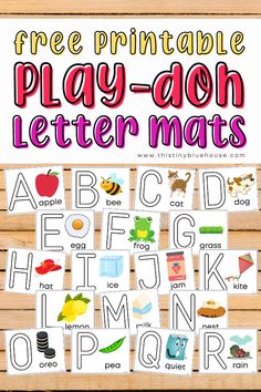 the free printable play doh letter mats for kids to practice their handwriting skills