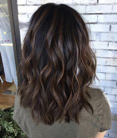 Balayage Asian Hair, Chocolate Brown Hair Color, Wavy Haircuts, Redken Shades Eq, Brunette Balayage Hair, Hair Ribbons, Hair Inspiration Color, Asian Hair