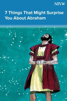 an illustrated image of a woman in a dress with the words, 7 things that might surprise you about abraham