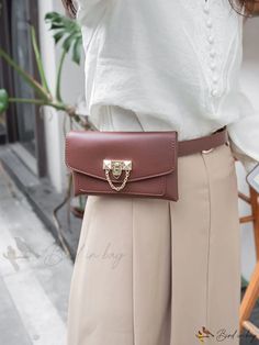 Bird in Bag - Leather Reversible Buckle Belt Leather Waist Bag, Brown Style, Chain Bag, Buckle Belt, Bird In Bag, Brown Fashion, Chain Bags, Black Style, Waist Bag