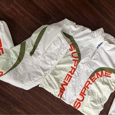 Supreme Sweatsuit Sold Together White Long Sleeve Sets For Streetwear, White Long Sleeve Streetwear Sets, White Fitted Athleisure Set, Fitted White Athleisure Set, White Fitted Tracksuit Sportswear, White Athleisure Tracksuit, Sporty White Long Sleeve Set, White Long Sleeve Sporty Tracksuit, White Long Sleeve Sports Sets