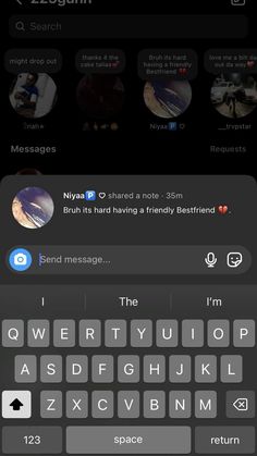 the text message is being displayed on an iphone's keyboard, and it appears to be
