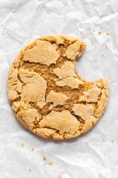 a single serve peanut butter cookie is shown with the words, single serve peanut butter cookie