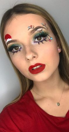 New Year Eye Makeup, Makeup Looks Christmas, Christmas Makeup Looks, Christmas Party Makeup, Makeup Christmas