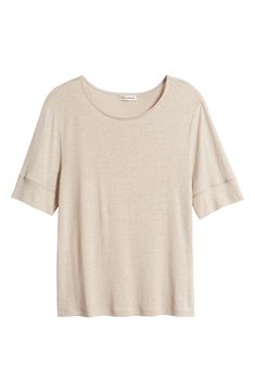 A relaxed, oversized fit lends to the laid-back style of this slub-knit linen and cotton T-shirt that pairs perfectly with your off-duty look. 25" length (size Medium) Crewneck Short sleeves 55% linen, 45% cotton Hand wash, line dry Imported Contemporary Accessories, Satchel Tote Bag, Designer Clothes For Men, Laid Back Style, Comfortable Dress, Toddler Girl Outfits, Tie And Pocket Square, Women's Summer Fashion, Toddler Sizes