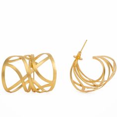 The "Fine-Line Hoops" are a testament to minimalist elegance and modern sophistication. These exquisite hoops feature a sleek, 24k gold-plated design, characterized by their fine, delicate lines that create a graceful and timeless look. Perfect for both special occasions and everyday wear, the "Fine-Line Hoops" effortlessly enhance any outfit with their understated charm. Care and maintenance instructions:   Storage: Store each piece of jewellery individually in the original packaging or a soft pouch to prevent damage. Cleaning: Frequently polish your jewellery with a soft, lint-free cloth to maintain its original sparkling condition. Handling: Always put on jewellery last when dressing and remove it first before undressing to avoid exposure to chemicals and reduce wear. Chemicals: Avoid c Modern Gold-tone Pierced Hoop Earrings, Modern Gold Wrap Earrings For Pierced Ears, Modern Pierced Hoop Wrap Earrings, Modern Hoop Wrap Earrings, Modern Gold Wrap Earrings For Formal Occasions, Chic Gold Small Hoop Wrap Earrings, Modern Gold Single Wrap Earring, Modern Yellow Gold Small Hoop Wrap Earrings, Modern Yellow Gold Wrap Earrings