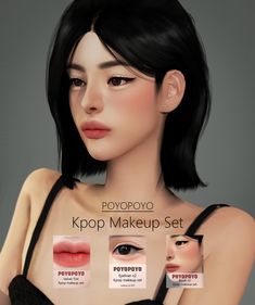 Sims4 Korean Makeup, Sims 4 Korean Eye Preset, Sims4 Cc Asian Eyes, Sims 4 Korean Eyebrows, The Sims 4 Cc Makeup Set, Sims 4 Kpop Makeup, Sims 4 Cc Eyeshadow Korean, Sims 4 Asian Makeup Cc, Sims 4 Cc Coquette Makeup