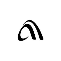 a black and white logo with the letter a