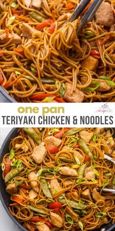 one pan teriyaki chicken and noodle stir fry