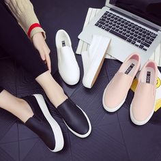 hulianfu Women Sneakers Leather Shoes Spring Trend Casual Flats Sneakers Female New Fashion Comfort Slip-on Platform Vulcanized Shoes Trendy White Slip-on Sneakers With Round Toe, White Flat Heel Slip-on Sneakers, Trendy Flat Heel Synthetic Canvas Shoes, Trendy Synthetic Flat Heel Canvas Shoes, Trendy White Slip-ons With Flat Heel, Trendy Slip-on Sneakers With Vulcanized Sole And Round Toe, Slip-on Sneakers With Vulcanized Sole, Synthetic Slip-ons With Vulcanized Sole And Round Toe, White Flat Synthetic Canvas Shoes