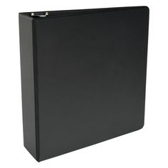 a black binder on a white background