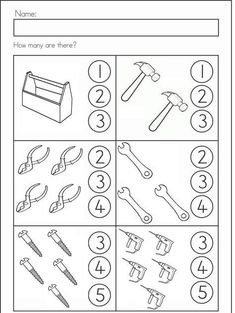 the worksheet for numbers 1 - 5 with pictures and instructions to help students learn how