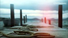 a rope is tied to the end of a dock