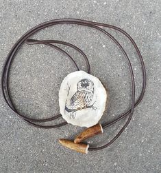 "Mens bolo tie with engraved owl, best selling item for man, personalized gift for teacher, western necklace with leather strap large pendant -------------------------------------------------------------------------------------------------------------------- Handmade bolo tie with engraved Owl. Beautiful western style necklace for mens. Original Owl pendant from natural deer horn. Dimensions (horn size, color and shape of this product can be different): * Horn thickness is ~ 1/4\" (6-7 mm), * Bo Handmade Bolo Ties As Unique Gifts, Artisan Bolo Tie With Adjustable Length, Artisan Bolo Ties With Adjustable Length As Gift, Artisan Adjustable Bolo Ties For Gifts, Handmade Western Style Necklace For Gift, Adjustable Western Style Necklace For Gift, Western Style Adjustable Necklace For Gift, Personalized Brown Jewelry For Everyday Use, Artisan Bolo Ties With Adjustable Cord