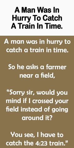 a man was in hurry to catch a train in time