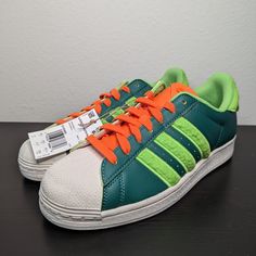 Men Adidas Originals Superstar South Park Green Orange Kyle Gy6490 New Without Box Adidas Retro Sneakers, Adidas Zx 700, Adidas Superstar Black, Light Running Shoes, Adidas Casual, Men Adidas, Adidas Orange, Adidas Retro, Adidas Tennis Shoes