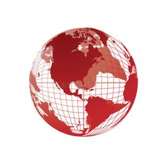 a red and white world globe on a white background royalty images for web pages or presentations