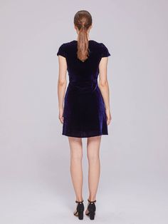 The Alexandra Velvet Mini Dress is the perfect little mini dress for romantic date nights, stylish dinner dates, cocktails and parties. Cut from our luxurious silk blend velvet, it has a close fit through the body with gentle flare at the mini hem. Finished with hidden back-zip closure. The classic design ensures a timeless look that can be worn for years to come. Fit: designed to skim the silhouette. Dress is accessed through invisible zip at centre back, bra friendly. Fabric offers no stretch Silhouette Dress, Dinner Dates, Velvet Mini Dress, Romantic Date, Date Nights, Date Dinner, Romantic Dates, Invisible Zip, Mini Velvet Dress