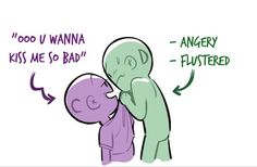 an alien hugging another character with the caption'boo u wanna kiss me so bad '