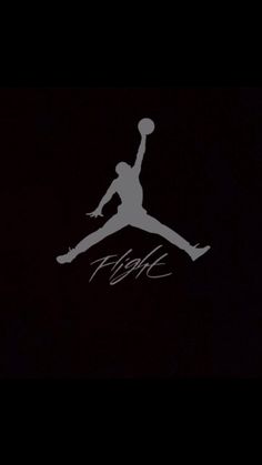 the air jordan logo on a black background