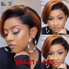 BAISI HAIR Pixie Cut Wig Perruque Bob Lola Ombre Short Bob, Short Bob Pixie, Lace Front Straight, Dress Bustle, Bob Pixie Cut, Cheap Human Hair Wigs, Bob Pixie, Straight Human Hair Wigs, African Hair