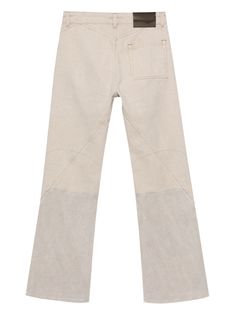 optical white cotton washed denim straight leg corduroy panels seam detailing belt loops classic five pockets logo patch to the rear button fly fastening This item is in size 28 and the color is White Straight Leg Jeans With Contrast Stitching, Modern Cotton Bottoms With Contrast Stitching, Modern Cotton Pants With Contrast Stitching, White Straight Leg Jeans With Patch Pockets, White Cotton Bottoms With Contrast Stitching, White Denim Jeans With Patch Pockets, White Jeans With Patch Pockets For Streetwear, White Mid-rise Jeans With Patch Pockets, Neutral Jeans