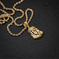 Questions? Leave A Comment Below! Rope Chain Gold, Jesus Piece, 10k Gold Chain, Expensive Jewelry Luxury, Gold Chains For Men, Expensive Jewelry, Cz Pendant, Mens Accessories Jewelry, Rope Necklace