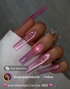 Pretty Fingers, Girl Time, Pink Ombre Nails, Baddie Nails, Simple Acrylic Nails, Nails Diy, Nail Products, Long Square Acrylic Nails, Hot Nails