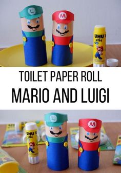 toilet paper roll mario and luigi crafts for kids to do with the toilet paper rolls