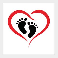 a heart shaped frame with two feet in the middle and an image of a person's foot inside